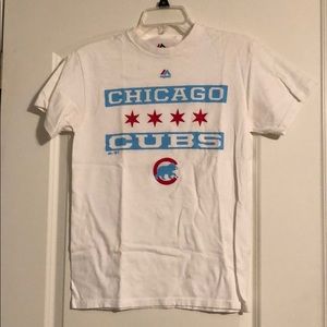 White Chicago Cubs Graphic Tee
